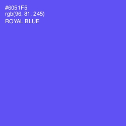 #6051F5 - Royal Blue Color Image